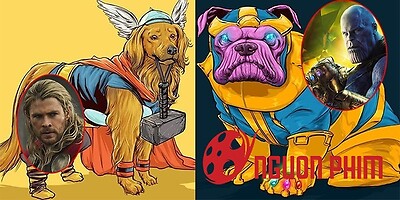 Bỗng một ngày Thanos và dàn nhân vật Marvel hóa chó: Sủa phát chết luôn