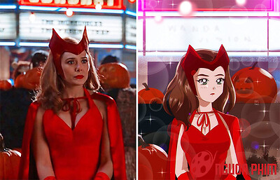 Các nhân vật nổi tiếng trên màn ảnh “lột xác” đẹp ngất ngây trong phiên bản anime