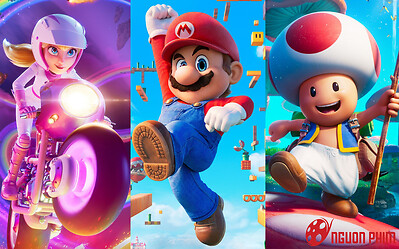 Công bố tạo hình chính thức của 6 nhân vật trong phim Anh Em Super Mario