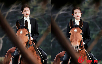 Hình ảnh cưỡi ngựa của Bạch Lộc được khen ngầu không kém Triệu Lệ Dĩnh