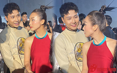 Khả Ngân 'bơ' đẹp Thanh Sơn ở thảm đỏ ra mắt phim Người Vợ Cuối Cùng, mặc nhà trai có hành động lạ