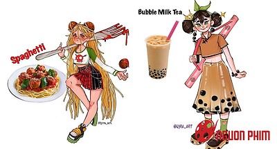 Khi các món ăn vặt biến thành người, xinh đẹp dễ thương thế này sao nỡ ăn?