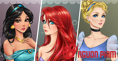 Khi các nàng công chúa cổ tích được vẽ lại theo phong cách anime