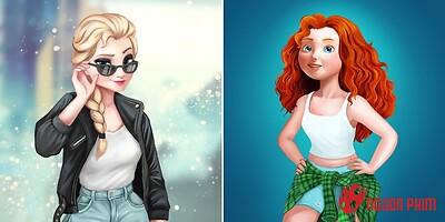 Khi các nàng công chúa Disney ăn mặc như 10x thời nay, chất chơi chả kém ai cả