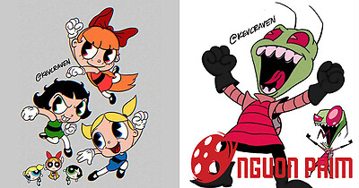 Khi các nhân vật hoạt hình hiện đại được vẽ lại theo phong cách hoạt hình những năm 90s