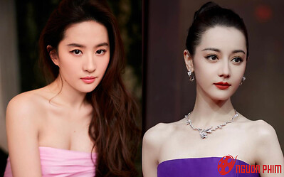 Khoảnh khắc xấu hổ không muốn nhìn lại của Lưu Diệc Phi - Địch Lệ Nhiệt Ba