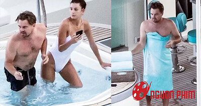 Leonardo DiCaprio âu yếm bồ kém 22 tuổi trong bể sục