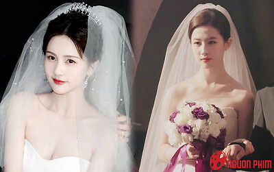 Lưu Diệc Phi và Bạch Lộc mặc chung kiểu váy cưới, nhan sắc cô dâu nào mới là cực phẩm?