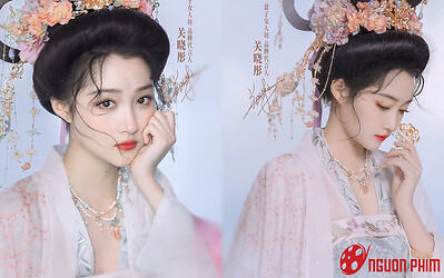 Quan Hiểu Đồng lộ tạo hình cổ trang lộng lẫy, khiến dàn hoa 95 lu mờ