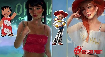 Sẽ ra sao khi các nhân vật hoạt hình trang điểm đậm, mặc váy ngắn hiện đại?