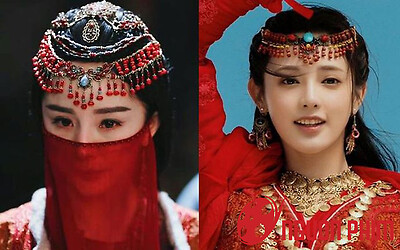 Tạo hình mỹ nữ Tây vực: Địch Lệ Nhiệt Ba đẹp kinh diễm, Bành Tiểu Nhiễm như bước ra từ nguyên tác