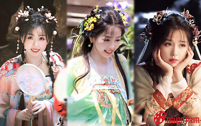 Tạo hình sặc sỡ của Ngu Thư Hân trong Vĩnh Dạ Tinh Hà: Màu xanh là chân ái