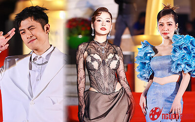 Thảm đỏ Ngôi Sao Xanh 2022: Chi Pu gây nhức mắt, Puka 'lơ đẹp' Gin Tuấn Kiệt
