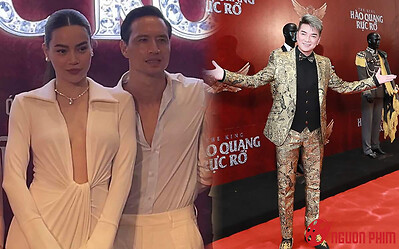 Vợ chồng Hồ Ngọc Hà - Kim Lý đến trễ nửa tiếng trong sự kiện phim của Đàm Vĩnh Hưng