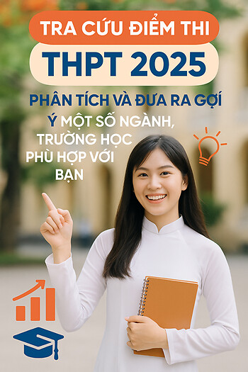 Tra cứu điểm thi THPT 2025, phân tích và đưa ra gợi ý một số ngành, trường học phù hợp với bạn